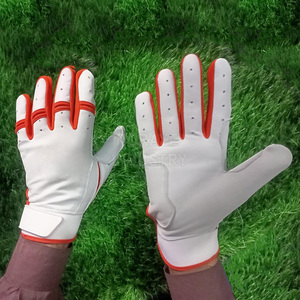 Gants de frappe en cuir véritable sur mesure pour hommes, enfants et jeunes, avec manchette longue, pour joueurs de baseball et de softball - Product Image 2