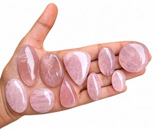 Cabujones de Cuarzo Rosa Natural, Formas Mixtas, Gemas Sueltas Pulimentadas con Cambio de Color, Tamaños Personalizables para Joyería - Product Image 6