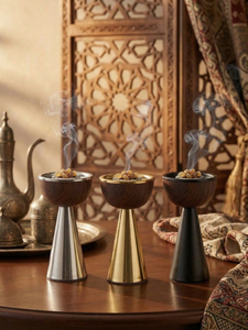 Luxury Stainless Steel and Wooden <b>Bakhoor</b> Burner Modern Arabic <b>Oud</b> Incense Burner for Home Decor Arabic <b>bakhoor</b> burner - Product Image 4