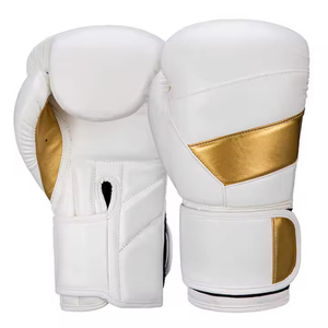Gants de boxe en cuir noir avec fermeture à lacets pour adultes, équipement d'entraînement, design respirant - Product Image 6