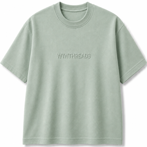 T-shirts décontractés en coton tricoté unisexe pour hommes avec logo brodé personnalisé en gros, impression par transfert thermique - Product Image 5