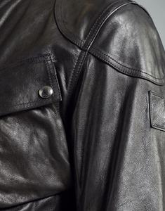 Custom Men Genuine Leather Waterproof Breathable <b>Mandarin</b> <b>Collar</b> Motorcycle <b>Jacket</b> 2026 OEM Service Manufacturer Supplier - Product Image 2