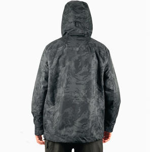 Veste de pêche à la mouche décontractée en toile unie avec capuche, coupe-vent, respirante, grande taille, fermeture éclair, pour homme, hiver - Product Image 5