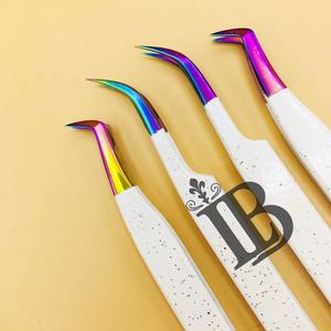 Pinzas para Extensión de Pestañas Nuevas, Pinzas Planas de Acero Inoxidable para Pestañas MINK, Oferta de Logotipo Personalizado, Caja de Embalaje para Pinzas de Pestañas, MOQ - Product Image 4