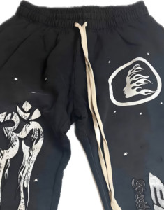 Pantalon de survêtement vintage personnalisé pour homme en coton molletonné, style streetwear, avec strass, confortable, pour le sport - Product Image 6
