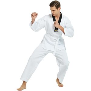 2025 personnalisé WTF Style Taekwondo uniforme enfants et adultes TKD Dobok avec Logo imprimé et ceinture pour combinaison d'entraînement d'arts martiaux - Product Image 3