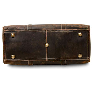 Pakistan Made High Quality Genuine <b>Leather</b> Waterproof Casual Weekender Duffle Bag with Customized Color - Product Image 4