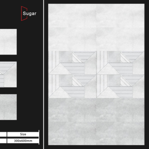 Azulejos de Porcelana con Acabado Azucarado de Lujo 300X600MM Desarrollados para Espacios Sofisticados que Requieren Textura y Equilibrio de Resistencia - Product Image 1