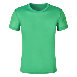Camiseta de Manga Corta para Hombre, Cuello Redondo, Color Negro, Corte Regular, Secado Rápido, Tejido de Punto, Estilo Casual, Material Jersey - Product Image 5