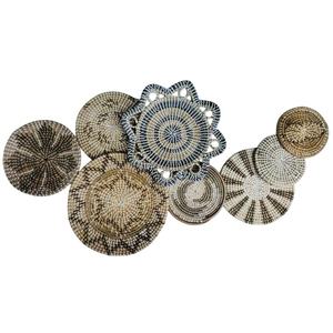 Classic Home Decor Seagrass Wall Hanging Basket for Living Room for <b>Mats</b> and Pads - Product Image 1