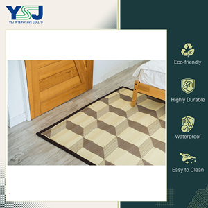 Factory Price High Quality Portable & <b>Waterproof</b> Easy to Clean Rectangle 100% Polypropylene Plastic Outdoor Picnic Rugs - Product Image 6