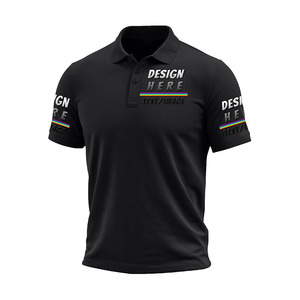 เสื้อโปโลแบบกำหนดเองสำหรับผู้ชาย ออกแบบเสื้อกอล์ฟของคุณเอง พิมพ์/ปักข้อความส่วนตัว - Product Image 1