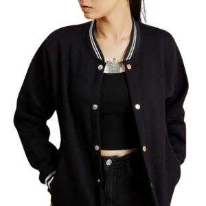 Fabricant en gros de vestes universitaires pour femmes, impression de logo personnalisée, vestes Letterman, style streetwear, vente en gros de haute qualité - Product Image 2