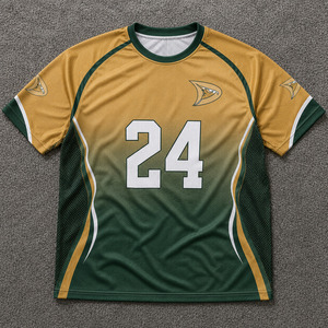 Camiseta de Torneo de Cornhole Personalizada OEM para Hombre, Sublimada, Ligera, Transpirable, de Malla de Poliéster, Uniforme Deportivo - Product Image 1