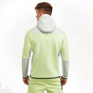 Ensemble de survêtement unisexe d'hiver de haute qualité, coupe oversize, à capuche, manches longues, deux pièces, en molleton technique teint respirant, pour le football, vente en gros - Product Image 3