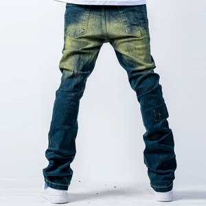 Premium <b>Men</b> Polyester Denim Jeans Pants Casual <b>Trousers</b> <b>Summer</b> Fleece Breathable Anti-Wrinkle Quick Dry OEM Supplier Direct - Product Image 2