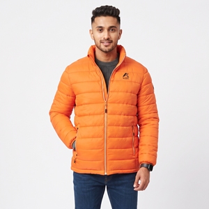 Veste matelassée en duvet pour homme, col montant, poche poitrine, manteau d'extérieur chaud pour l'hiver - Product Image 6