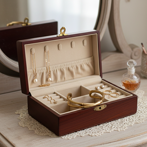 Bracelet manchette en laiton et bambou bio fait main - Jonc ouvert minimaliste doré - Bijou statement croisé empilable pour femme - Product Image 5