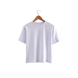 T-shirt en coton noir pour femme, col rond, coupe classique, manches longues, couleur unie, streetwear, jersey décontracté, respirant, séchage rapide - Product Image 2