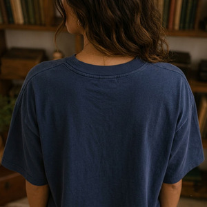 Camiseta de Algodón Supima para Mujer, Corte Cuadrado, Informal, Verano, Venta al Por Mayor - Product Image 3