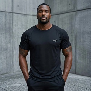T-shirt de sport pour homme, coupe ajustée, imprimé métallique, élastique, en maille de spandex, absorbant la transpiration, collection printemps-automne, personnalisable par le fabricant - Product Image 3