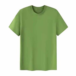 Camisetas de algodón de manga corta para hombre y mujer, cuello redondo, color liso, estilo sencillo, para verano, al por mayor - Product Image 5