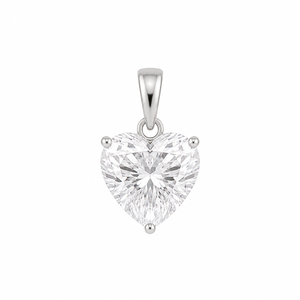 จี้เพชรเงินแท้ 925 เพชรเลี้ยงในห้องปฏิบัติการ 1 กะรัต รูปหัวใจ ความสะอาดระดับ VVS รับรองโดย IGI เครื่องประดับเพชรรูปทรงแฟนซี - Product Image 2