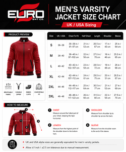 <b>Men</b> Compact Varsity <b>Jacket</b> <b>Lightweight</b> Letterman Baseball <b>Jacket</b> Soft Comfortable Material Ribbed Varsity <b>Jacket</b> Front Casual - Product Image 6