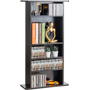 Mobiletto Portaoggetti a 5 Ripiani per Soggiorno, Scaffali Regolabili per CD, Contiene 240 CD e Organizza Film, Musica e Video - Product Image 3