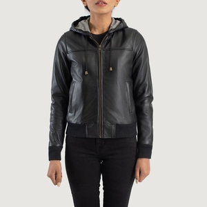 Sweat à capuche en cuir pour homme, qualité supérieure, faible MOQ, fourni en gros, logo personnalisé, mode urbaine, chaud, fait main - Product Image 4