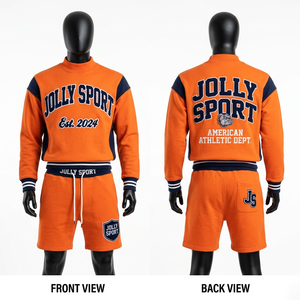ชุดเสื้อและกางเกงขาสั้นผ้าฝ้ายฟลีซ 340 GSM สีแดงเทา แต่งลายพิมพ์นูน ปักโลโก้ OEM สำหรับผู้ชาย - Product Image 4