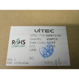 1 ล็อตจำนวน 650 ชิ้น ViTEC 59PR73-181, 101961 - อุปกรณ์และชิ้นส่วนเซมิคอนดักเตอร์มือสองระดับโลกที่เชื่อถือได้ที่ - Product Image 6