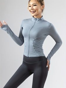 Veste de yoga de luxe pour femmes, vêtements de sport extensibles de qualité supérieure, veste de fitness, de course et de gym, logo personnalisé, OEM, ODM, marque privée, usine - Product Image 4