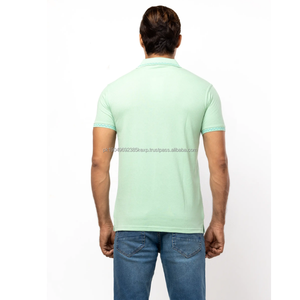 Polo de golf pour homme de haute qualité, design personnalisé, vente chaude, couleur unie, uniforme avec logo personnalisé, tissu tricoté - Product Image 3