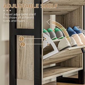 Scarpiera a 3 cassetti in noce con design a ribalta per un comodo organizzazione delle scarpe - Product Image 5