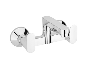 ก๊อกน้ำติดผนังทองเหลืองสำหรับอ่างล้างหน้า/เครื่องซักผ้า  แบบโครเมียม  ก๊อกน้ำห้องน้ำ/ครัว  แบบผสมน้ำร้อนน้ำเย็น - Product Image 1