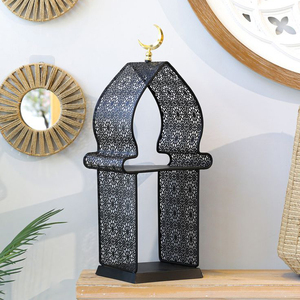 Novedad: Decoración de Mesa Portátil de Tamaño Pequeño, Diseño de Mezquita en Metal, para Suministros de Eid y Ramadán, al por Mayor - Product Image 1