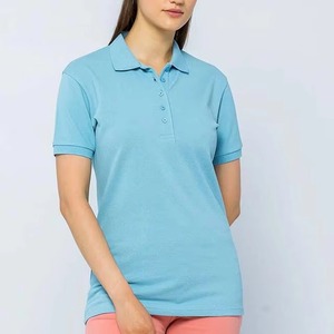 เสื้อกอล์ฟผู้หญิงรุ่นใหม่ที่ดีที่สุด สวมใส่สบาย ทรงเข้ารูป แขนสั้น แห้งเร็ว ผ้าฝ้าย 100% คอปก - Product Image 4
