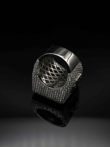 Luxury Moissanite <b>Ring</b> Silver <b>Iced</b> Out Statement <b>Ring</b> Hip Hop Jewelry Fashion Accessory Premium Design - Product Image 5
