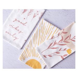 Tailles standard 50 x 70 cm, couleur personnalisée, imprimé animal, 3 pièces/ensemble, serviettes de cuisine en coton réutilisables, douces et écologiques - Product Image 1