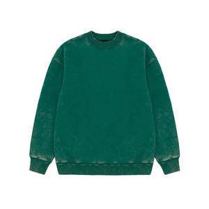 Sweat-shirt vintage délavé à l'acide 100% coton, coupe oversize, streetwear, manches longues, pull pour homme - Product Image 5