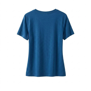 T-shirt femme personnalisé en gros, qualité supérieure, coton respirant, séchage rapide, t-shirt femme uni teint sur mesure - Product Image 4