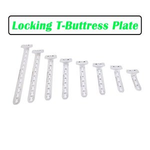 SURGINEXA Placa T-Buttress Veterinaria con Bloqueo, Lote de 8 Piezas, Instrumento Quirúrgico de Acero Inoxidable Alemán Premium, Certificado CE - Product Image 1