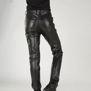 Pantalon en cuir pour homme de qualité supérieure, meilleur prix, 100% cuir véritable, respirant, meilleur design, couleur noire, en vente, fabriqué au Pakistan - Product Image 3