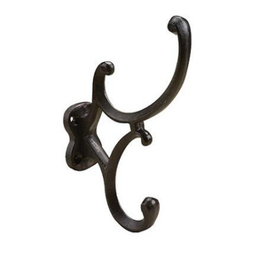 Crochet mural personnalisé en fer noir fait main, de différentes tailles et formes, pour clés, manteaux et chapeaux, provenant du meilleur exportateur en Inde. - Product Image 3