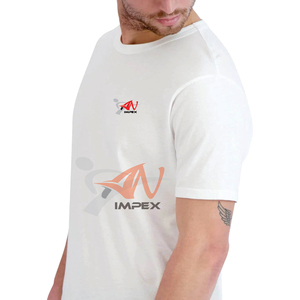 Camiseta Blanca Lisa de Cuello Redondo para Hombre, 100% Algodón, Personalizada al por Mayor - Product Image 4