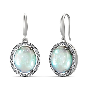 Pendientes de gota ovalados con forma de luna mágica para mujer, joyería Vintage Bohemia, 2021 - Product Image 1