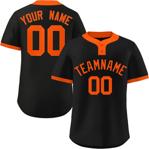 Camiseta de béisbol naranja personalizada, nombre personalizado, número, nombre del equipo, uniforme de softbol 00, cuello en V, rayas verticales, absorbe la humedad, transpirable - Product Image 3