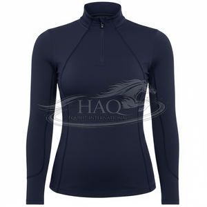 Chemise de base respirante à manches longues pour l'équitation féminine, idéale pour l'été, vêtement d'entraînement équestre - Product Image 1