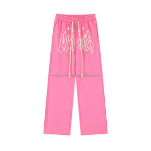 Joggers en molleton personnalisés pour hommes – Pantalons de survêtement d'hiver unis en French Terry, coupe droite évasée - Product Image 3